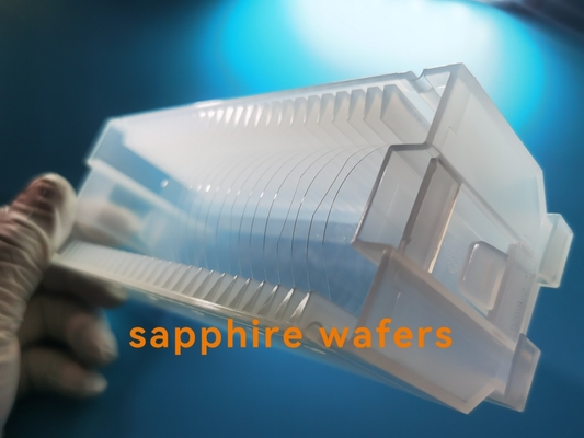 Dia50.8mm Thic100 +/- 15um Sapphire Wafel Sapphire Window Wysoka przepuszczalność optyczna DSP / SSP